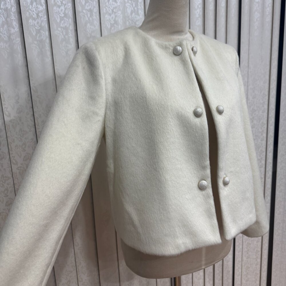 Commense Fuzzy Button Short Wool Coat NWT, Size S… - image 8